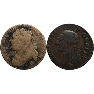 Francie, Ludvík XVI. 1774-1793, 1 sol 1784 AA Méty, 12 deniers 1793 A Paříž