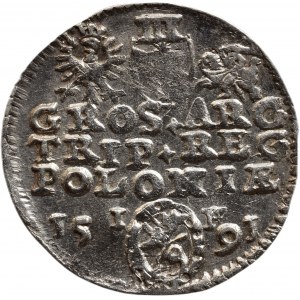 Polsko, Zikmund III. Vasa, III groš 1591 Olkusz