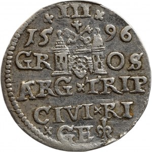 Polsko, Zikmund III. Vasa, III groš 1596 Riga