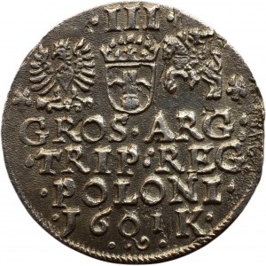 Polsko, Zikmund III. Vasa, III groš 1601 K Krakow