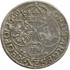 Polsko, Jan Kazimír 1648-1668, VI groš korunní 1660 TL-B Krakow