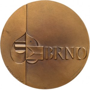 Babraj - Slezák, Brno - 50th anniversary of the Czechoslovakia, bronze 60 mm