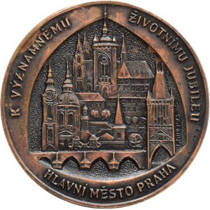 Bílek, Praha, k životnímu jubileu, bronz 60mm