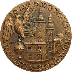 Dušek, Ústí nad Orlicí - 20 let pobočky, bronz 60mm
