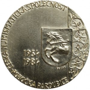 Dušek, Pardubice - 30 years of the branch, postř.bronze 50 mm
