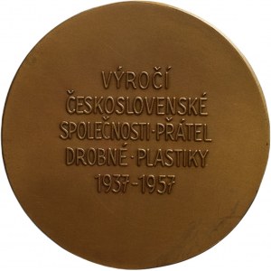 Hájek, F.V.Brož - 20.výročí založení Drobné plastiky 1957