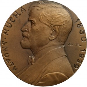Havelka L., medaile pobočky Papírová platidla - 10 let pobočky - Alfons Mucha 1976