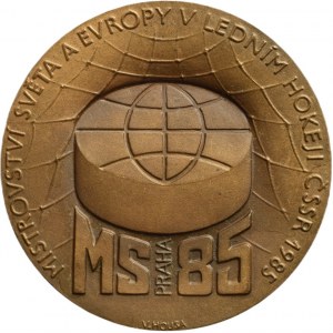 Housa, Mistrovství světa a Evropy v ledním hokeji Praha 1985, bronz 64mm