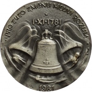Knobloch M., 200 Years of the Abolition of Serfdom, silver-plated bronze 40mm
