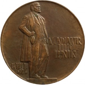 Mikuláštík, V.I. Lenin - Prostějov - 60. výročí VŘSR, bronz, 70mm