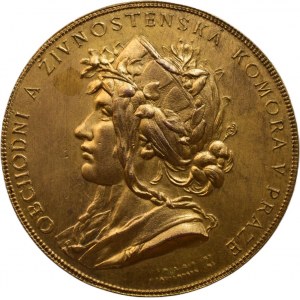Myslbek Josef Václav, Medal , Chamber of Commerce and Trade in Prague, 56mm, single-sided