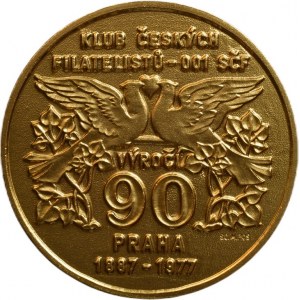 Pospíšilová-Linhartová, Klub ČS.filatelistů, Praha 1887-1977, pozl.50mm