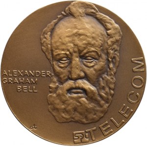 Tlustoš, Alexander Graham Bell, telecom, bronze, 61mm