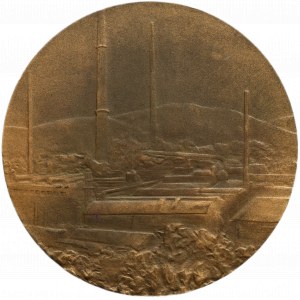 Příbram - metal smelting, 59mm, Příbram - uranium mines. Bronze 60mm