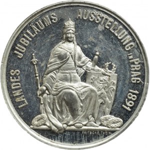 Provincial Jubilee Exhibition in Prague 1891, 39mm, German text.