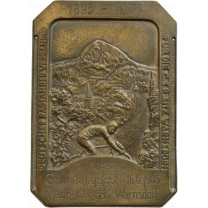 Skulpturen, Warnsdorf - Radfahrer, Plakette 104x145 mm