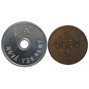 food stamps: Nová Ves nad Lužnicí, Spojené sklárny n.p. + Sklípek / 1 lunch
