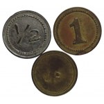 hop marks: Cyrill Dykast Hředle 2 pcs Cl 356, 357 + hop stamp (J. Pakosta Přílepy) Cl 1105