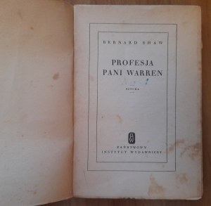 Shaw B.Mrs. Warren's profession