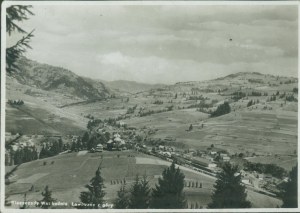 1 EASTERN BIESZCZADY - Lawoczne from above, Fot. Gruczelak, Skole, E. Fraenkel Publishing, Skole, fot. czb., ca. 1935