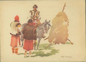 1 KOSSAK Karol, signed, From the series: Hutsuli on the road, 3158 Książnica Atlas, Lviv, litt. col., 1939
