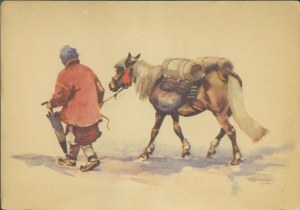1 KOSSAK Karol, signed, From the series: Hutsuli on the road, 3160 Książnica Atlas, Lviv, litt. col., 1939