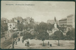 23 WARSAW - Krakowskie Przedmieście, Publisher K. Wojutyński, Warsaw, sepia st., ca. 1920,