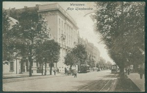 23 WARSAW - Ujazdowskie Avenues, Published by K. Wojutyński, Warsaw, św. sepia, ca. 1920,