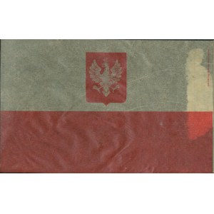 1 NAKLEJKA OKIENNA - Koło Polek, Na Flotę Polską 1 Mk., 6 x 8 cm, druk czerw., papier woskowany