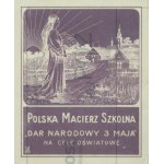 1 EYEWALL STICKER - Polish Educational Society, May 3 National Gift 8 x 10 cm, filet. print, waxed paper