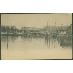 ELBLĄG - Elbing, Schichau'sche Werft, św, czb., ok. 1900,