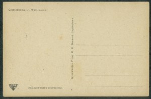 CZĘSTOCHOWA - Ul. Warszawska, Wyd. M.R. Baumert, Częstochowa, sepia print, ca. 1920.