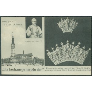 CZĘSTOCHOWA - Ojciec św. Pius X, Korony ofiarowane dla Cudownego Obrazu MBCz. ok. 1910,