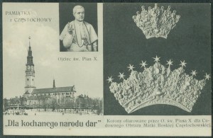 CZĘSTOCHOWA - Father St. Pius X, Crowns offered for the Miraculous Image of the MBCz. ca. 1910,