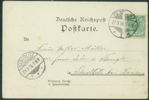 GRUDZIEDZ - Graudenz, Schützenhaus, StadtwaldeVer. Getreidemarkt, Ver. Jul. Gaebel's Bh. Graudenz, lit. col., 1898