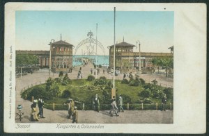 SOPOT - Zoppot, Kurgarten & Colonnaden, Kunstanstalt Karl Braun & Co., München, coll. print, ca. 1900,