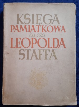 Commemorative book in memory of Leopold Staff
