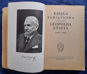 Commemorative book in memory of Leopold Staff