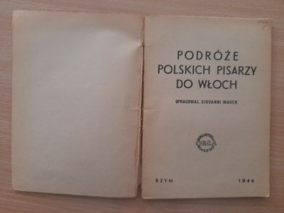 Maver Giovanni (ed.): Travels of Polish writers to Italy