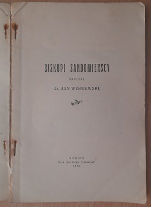 Wisniewski Jan Fr.: Bishops of Sandomierz