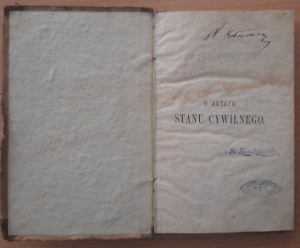 [Mukhanov P.] On Civil Status Records. Letter by order of His Lordship Privy Councillor P. Mukhanov... for the use of those maintaining the Civil Status Records arranged,