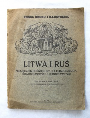 Lithuania and Ruthenia : monthly magazine - Piece of sample 1911.