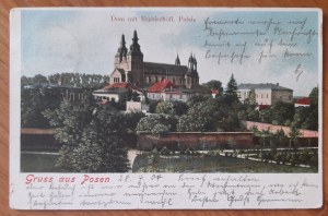 Poznan.Grussaus Posen.Dom mit Erzbichofl.Palais