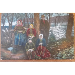 Rodzina w strojach ludowych