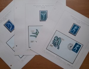 Set of 49 stamp exhibition boards titled Summer Olympic Games in Munich 1972.