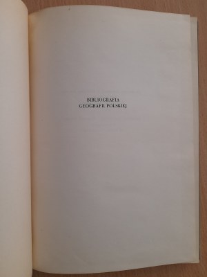 Bibliography of Polish Geography 1945-1951