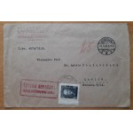 Kościan-Lublin.Official letter dated 21.05.1935 with surcharge stamp Fi D 91