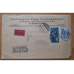 Zdolbanow - Lublin.Envelope from an official letter sent by Express on 22.05.1937 to Lublin.