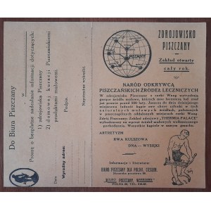 Ulotka reklamowa Zdrojowiska Piszczany.(dzisiaj Słowacja)