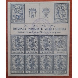 Warszawa.Talony żywieniowe na chleb i mąkę ważne od 11. XII 1916 r włącznie.